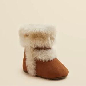Michael Kors Baby Girl Grace Boots Booties Fur Camel Faux Fur Lined Infant Size2